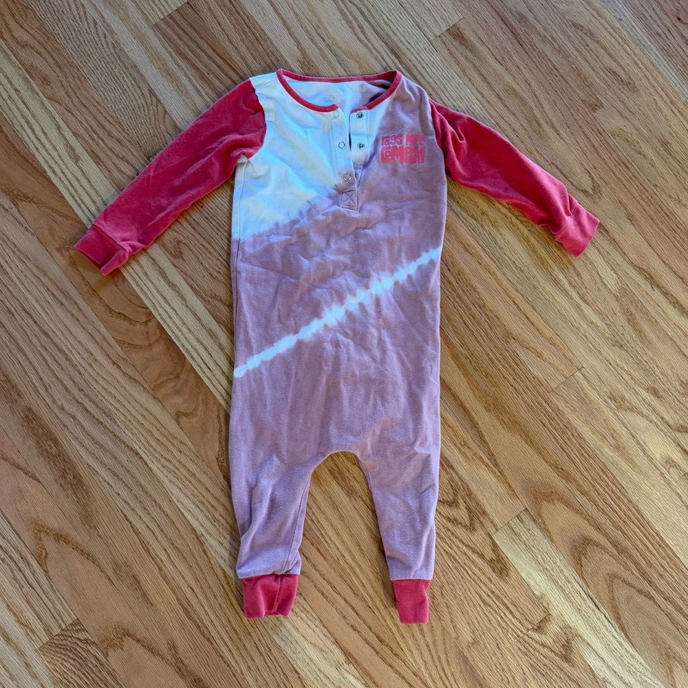 RAGS TO RACHES onesie in red tie dye